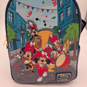 Loungefly Disney Mickey & Friends Marching Band Mini Backpack NWT